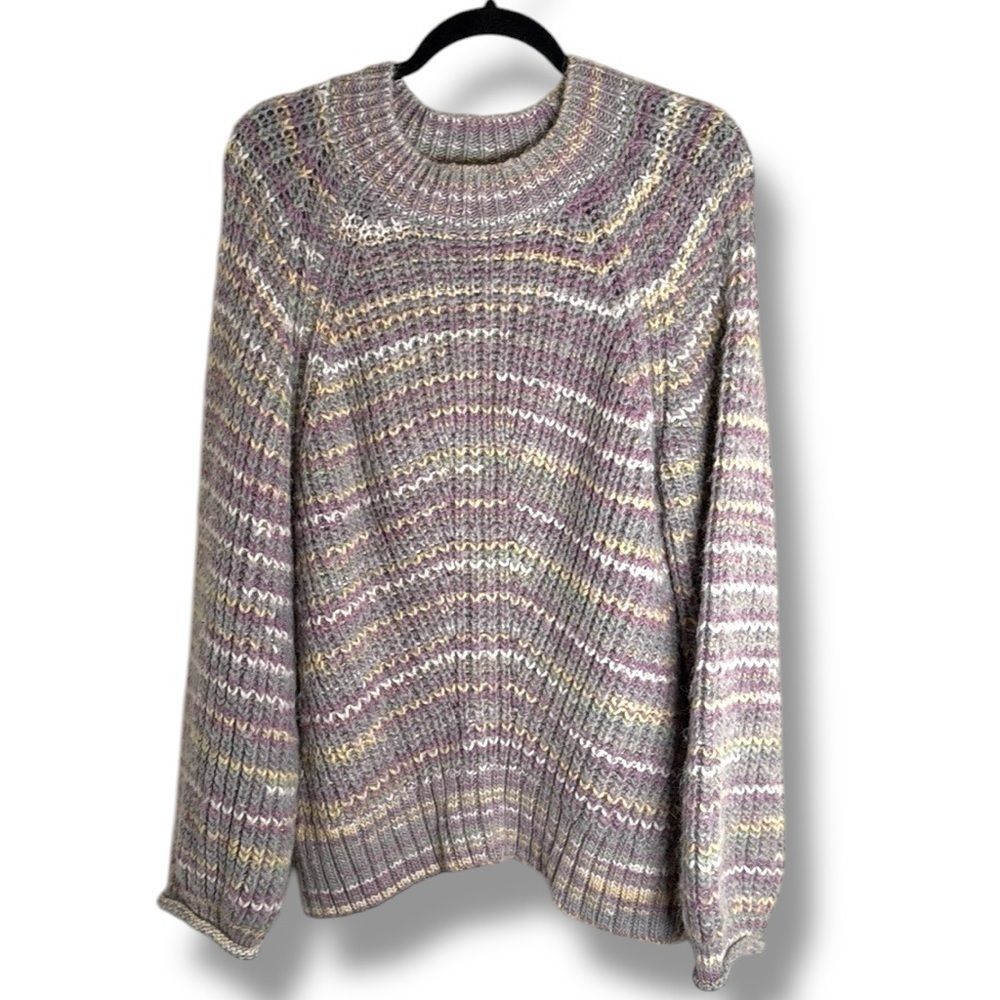 Nicholas Maliya Knit Alpaca Blend Sweater Size Large Cozy Winter